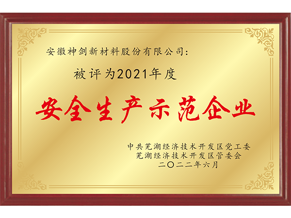 2021年度安全生产示范企业